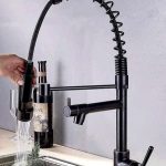 Matte Black Dual-Function Chain Handle Sink Mixer