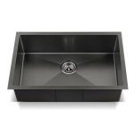 Matte Black Almond-Shaped Kitchen Sink