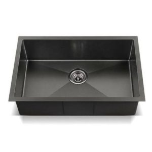 Matte Black Almond-Shaped Kitchen Sink