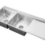 Almond Double Bowl Sink with Single Tray - Model KS-AS07